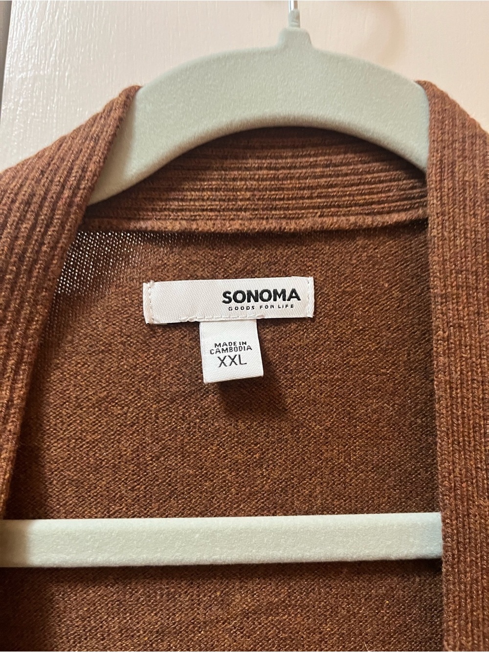 Sonoma Chestnut Brown Open-Front Pocket Cardigan - Picture 3 of 7